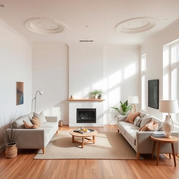 Sala com drywall e pintura nova